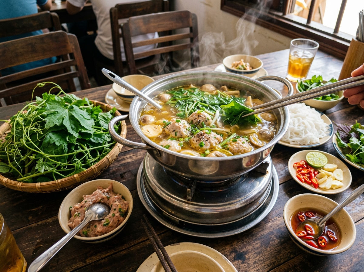 Lẩu lá khổ qua rừng